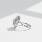 Bague Cocktail - Or Blanc - Diamants 1,20 carats - Circa 1970