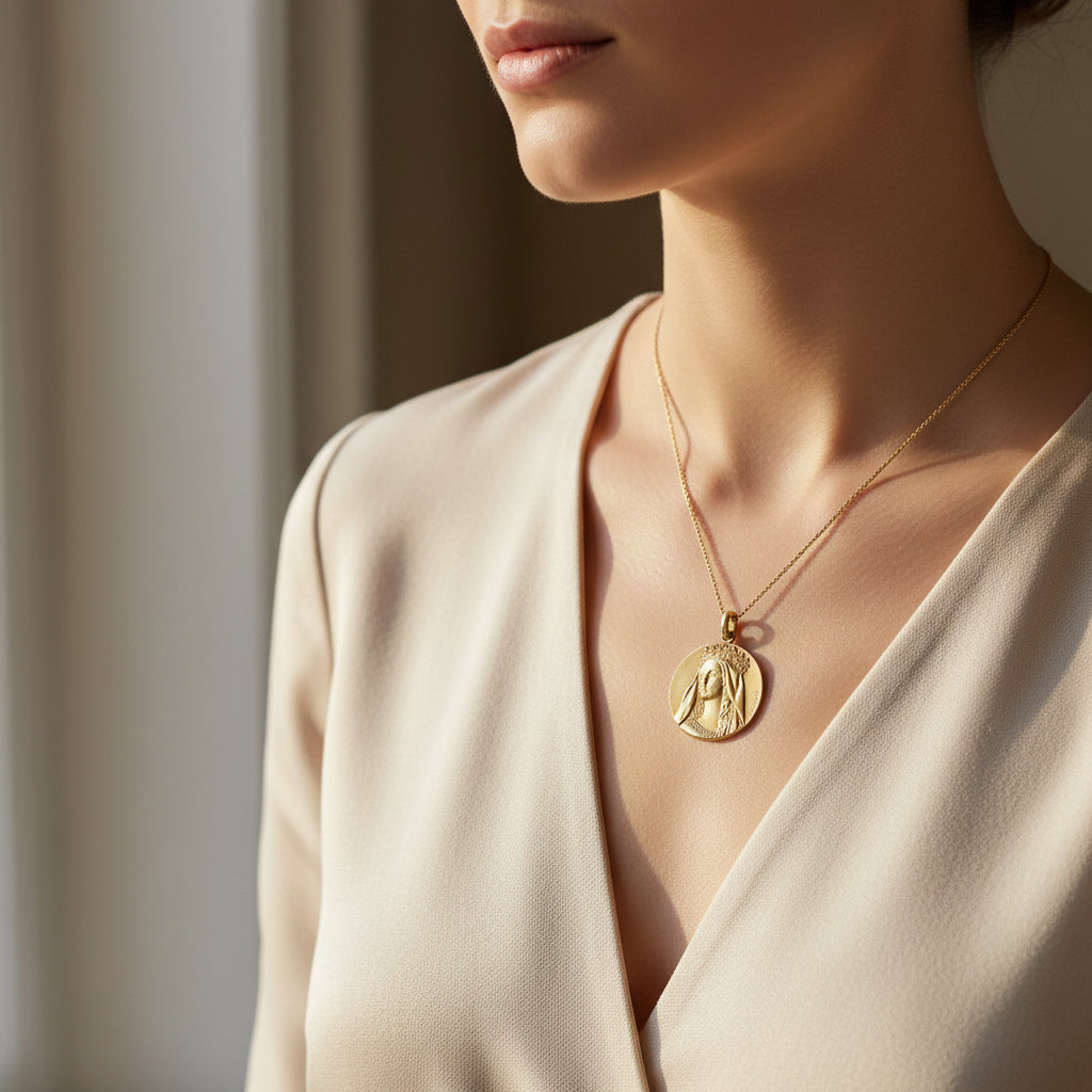 Médaille Notre Dame de Grace - or Jaune