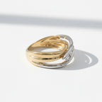 Bague 2 ors - Trilogie de diamants