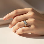 Bague 2 ors - Trilogie de diamants