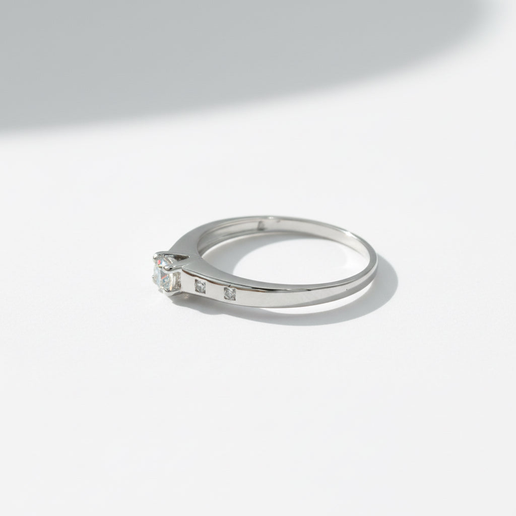 Bague - Or blanc et Diamants