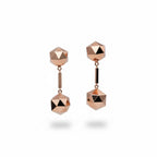 Boucles d’Oreilles à facettes - Or Rose -