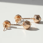 Boucles d’Oreilles à facettes - Or Rose -