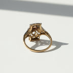 Art déco - Bague Or Jaune et Platine - Diamants