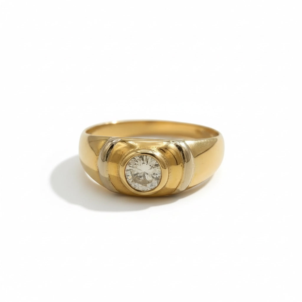 Bague Jonc - Or jaune - Diamant 0,60 carat