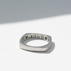 Alliance Carrée - Or blanc et Diamants