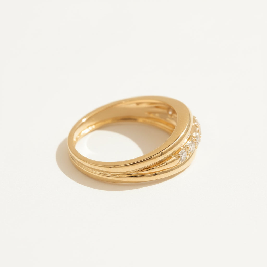 Bague Or Jaune - Diamants - 0,50 carat