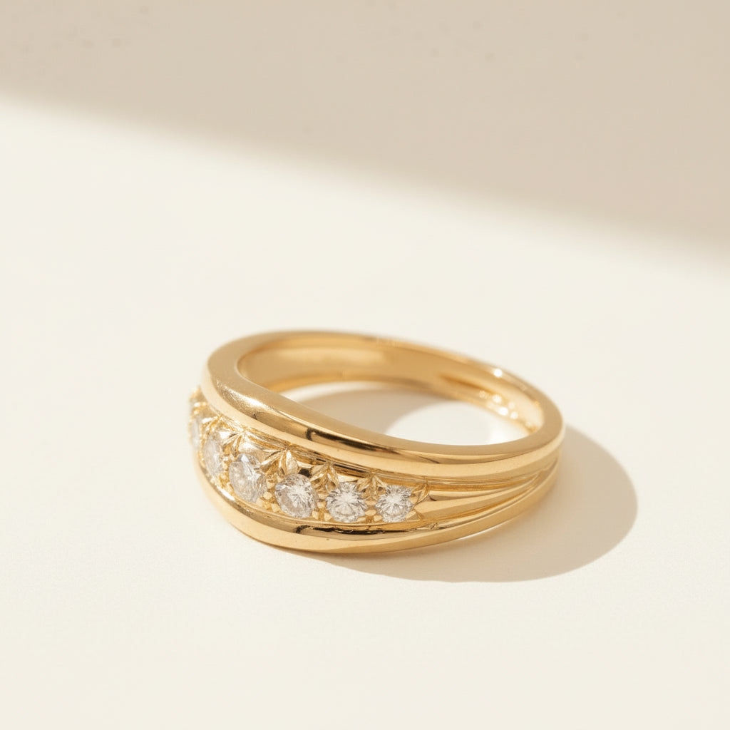 Bague Or Jaune - Diamants - 0,50 carat