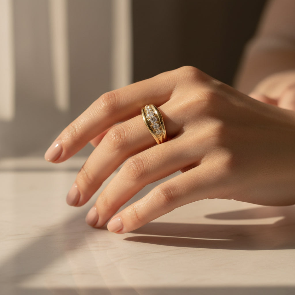 Bague Or Jaune - Diamants - 0,50 carat