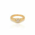 Yellow Gold Solitaire Ring - 0.30 Carat Diamond