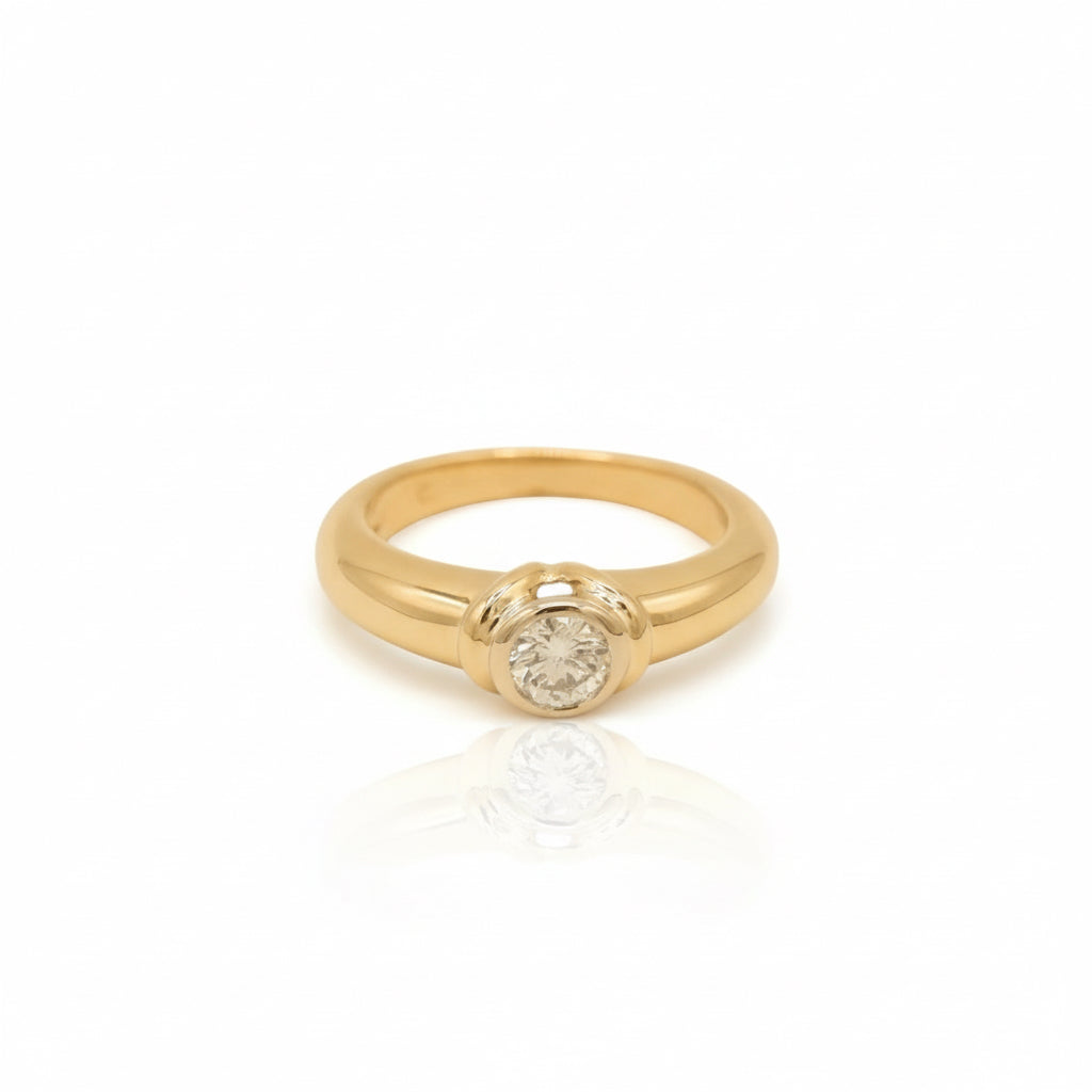 Solitaire Or Jaune - Diamant 0,30 carat