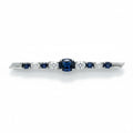 White Gold Brooch - Sapphires and Diamonds