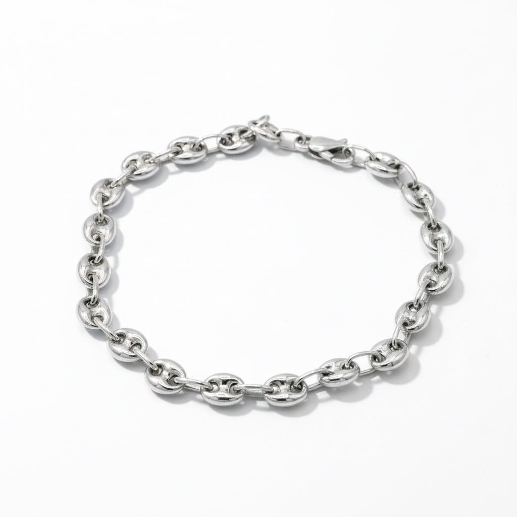 Bracelet Or Blanc - Grain de Café