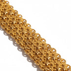 Bracelet Manchette - Or jaune - Maille Paillasson