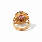 Vintage Yellow Gold Ring - Amethyst and Turquoise