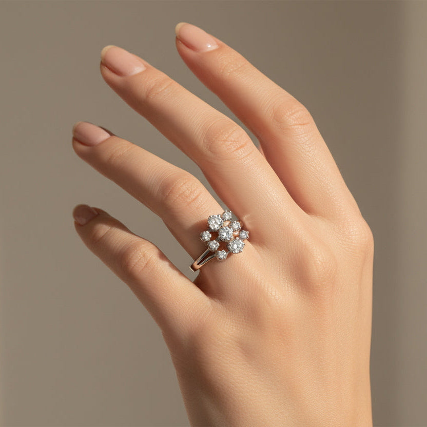 Bague Or blanc et diamants