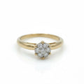Yellow gold ring - 0.35 carat diamonds
