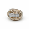 Tank Ring - Rose Gold and Diamonds