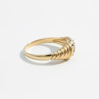 Bague Torsade - Or Jaune et Diamants