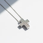 Salvini - Pendentif Croix Or blanc et Diamants