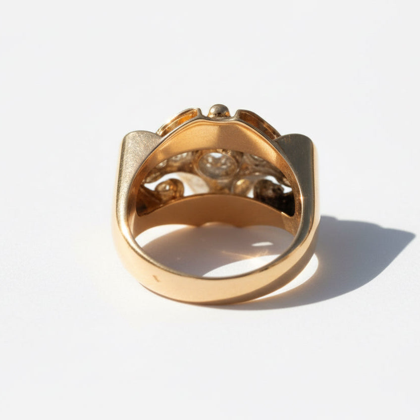 Bague Tank Or rose - Diamants 0,40 ct