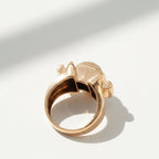 Bague Tank - Or Rose et Diamants