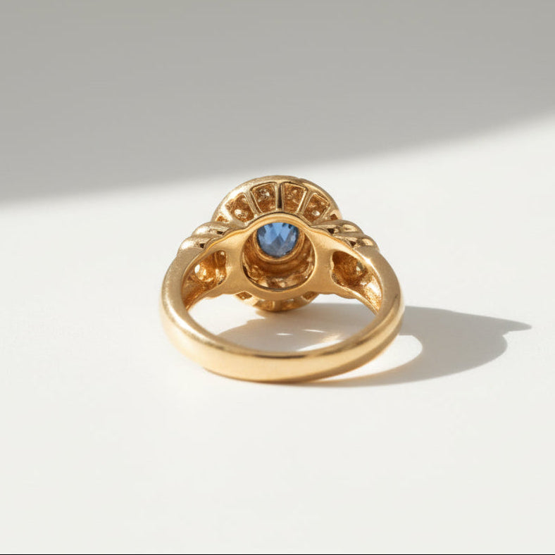 Bague Or jaune - Saphir et Diamants