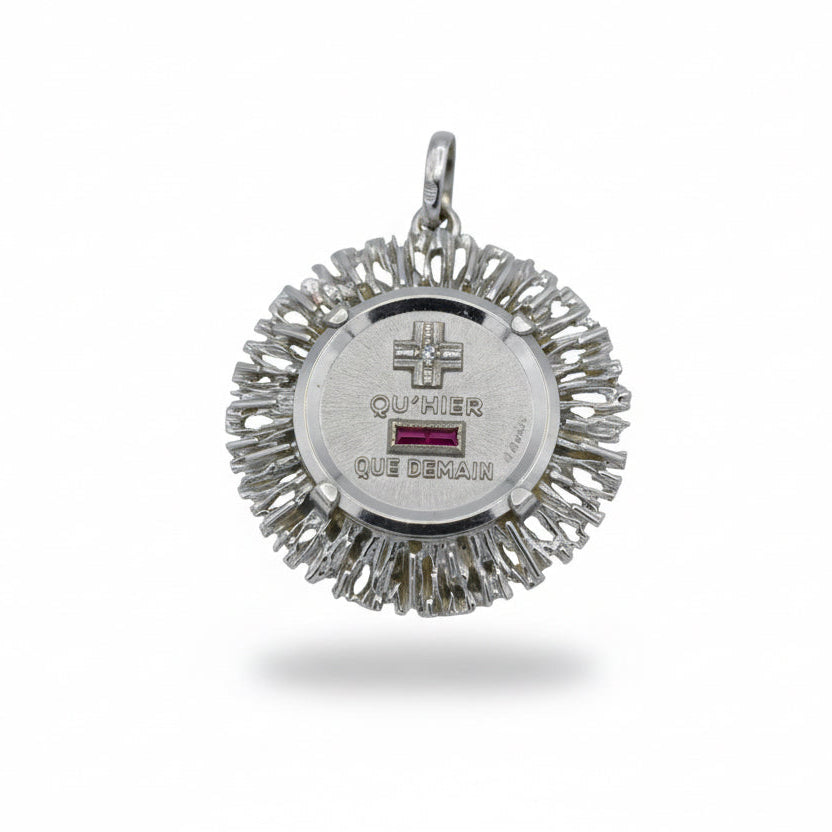 Augis - Médaille d’Amour - Or blanc - Rubis et Diamants