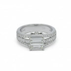 White Gold Ring - Baguette Diamonds