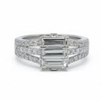 White Gold Ring - Baguette Diamonds