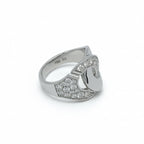 Dinh Van - Bague Menotte Grand Modèle - Or blanc et Diamants