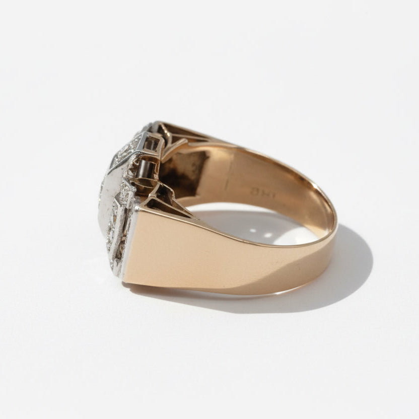 Bague Tank - Or Rose - Diamants 0,80 carat