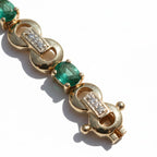 Bracelet Or jaune - Émeraudes et Diamants