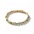 Bracelet Or jaune - Émeraudes et Diamants