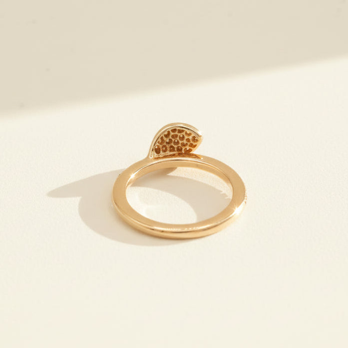 Pasquale Bruni - Bague Feuille simple - Or Rose et Diamants