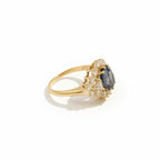 Bague Or Jaune - Saphir Ceylan 3,05 carats