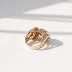 Bague Tank - Or Jaune et Rose - Diamants 0,54 ct