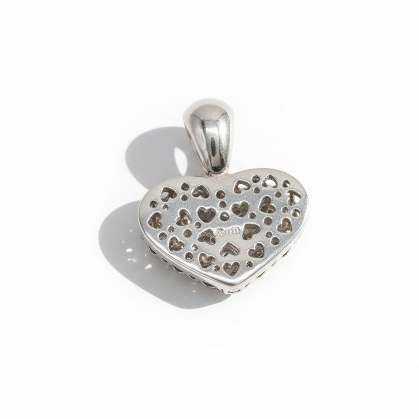 Pendentif Coeur - Or blanc - Diamants 1,20 carats