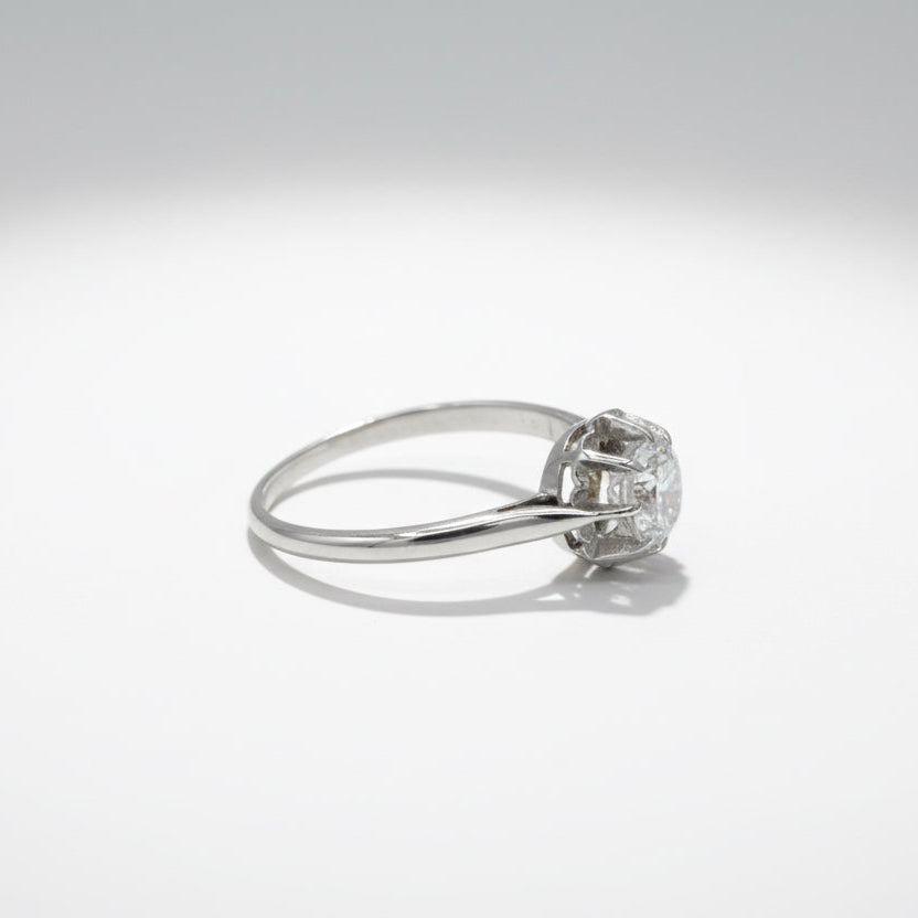 Bague Solitaire - Taille Ancienne - Diamant 0,80 carat