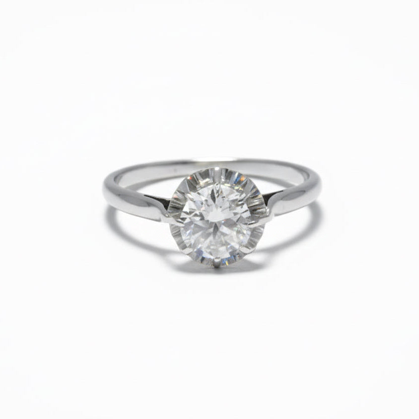 Bague Solitaire - Taille Ancienne - Diamant 0,80 carat