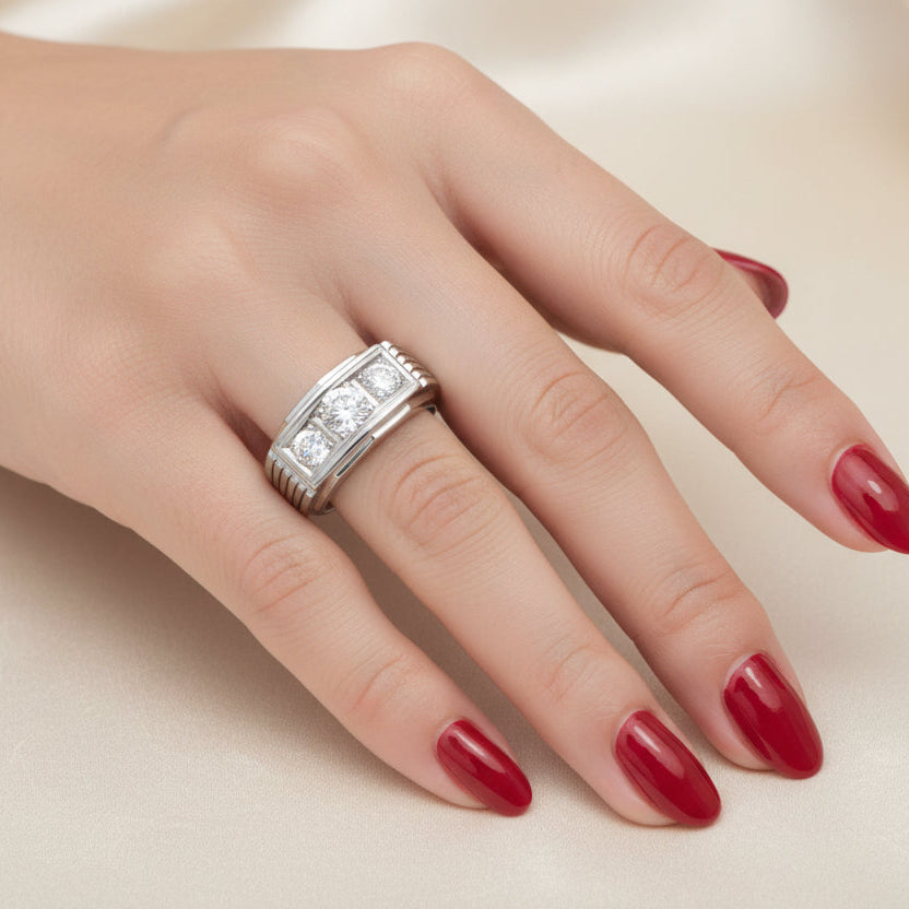 Art Déco - Bague Platine - Diamants 1,17 carats