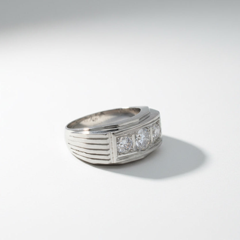 Art Déco - Bague Platine - Diamants 1,17 carats