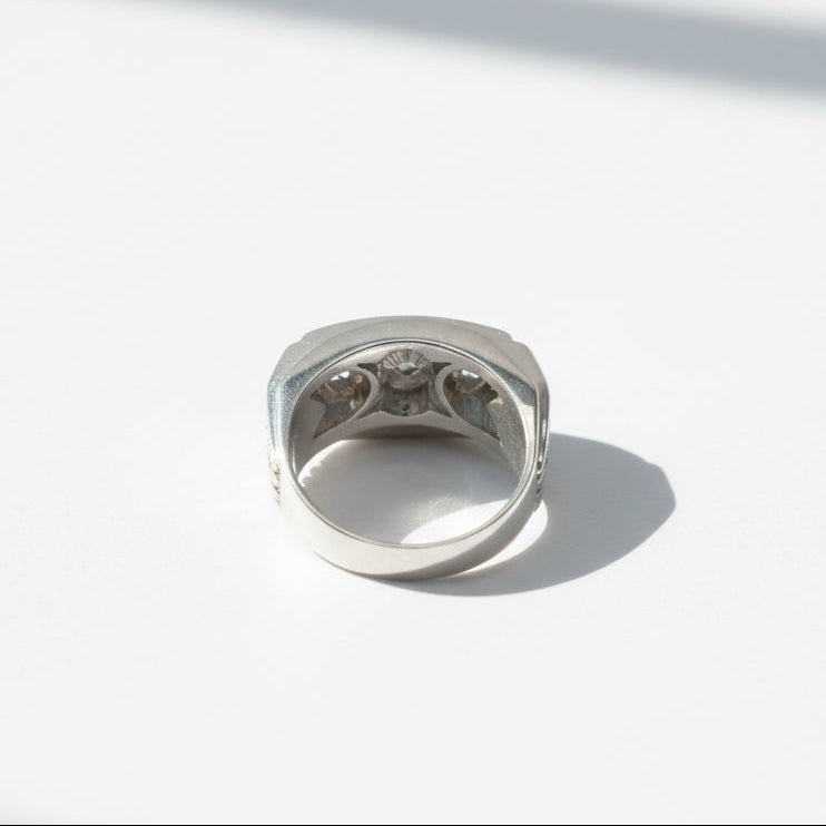 Art Déco - Bague Platine - Diamants 1,17 carats