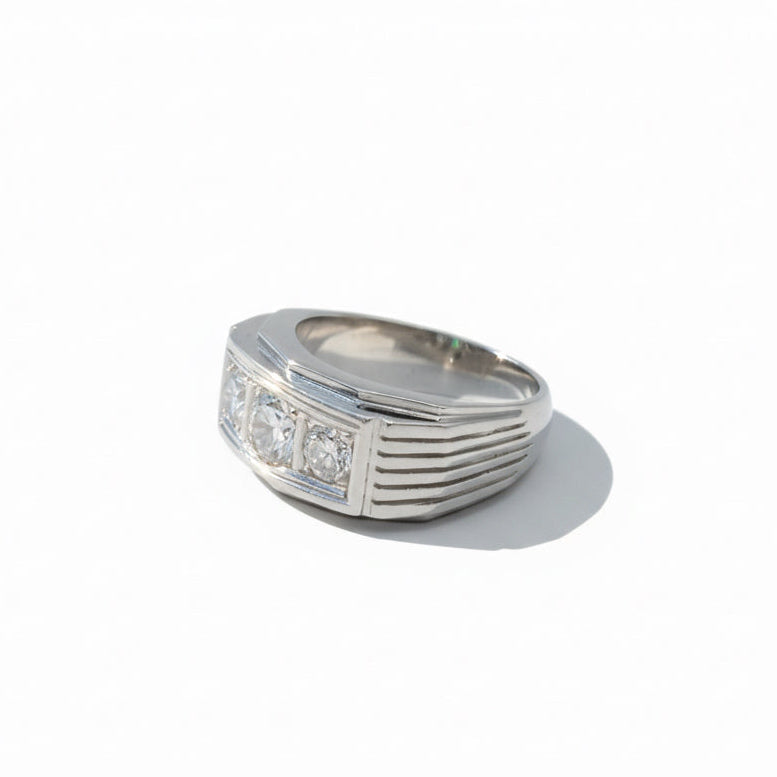 Art Déco - Bague Platine - Diamants 1,17 carats