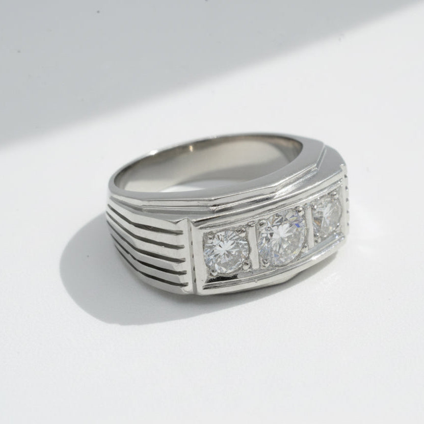 Art Déco - Bague Platine - Diamants 1,17 carats