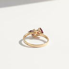 Bague Toi & Moi - Or Jaune - Rubis et Diamants