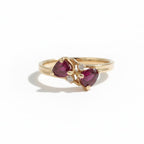 Bague Toi & Moi - Or Jaune - Rubis et Diamants