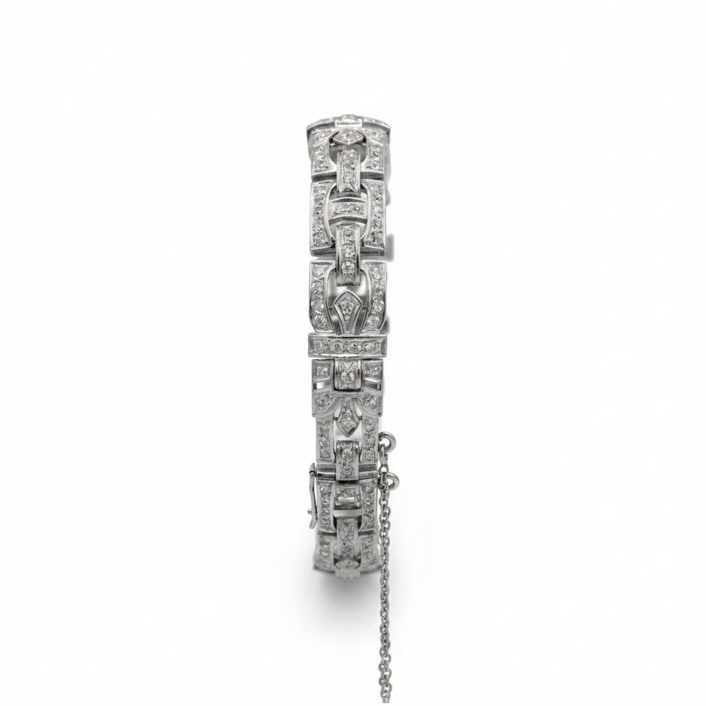 Art Déco - Montre Femme Platine et Diamants