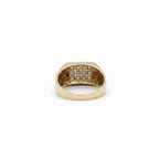 Bague chevalière - Or jaune et Diamants