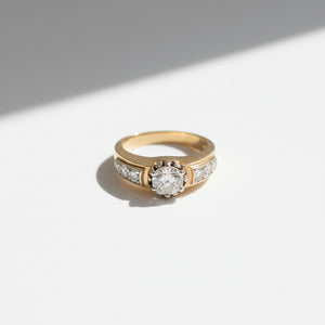 Bague vintage Or jaune et Diamants